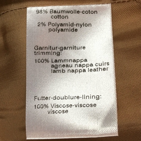 AKRIS Convertible 2in1 Lamb Leather & Cotton Trench-coat Jacket Desert Beige Sz6 - Picture 15 of 16